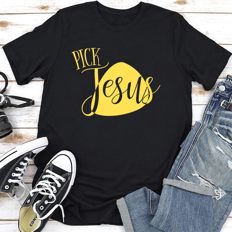 Jesus Cross Printe Tshirt Christian Religion T-shirt Religion Faith Tops Women Men Casual Hipster Streetwear Tee Camisetas
