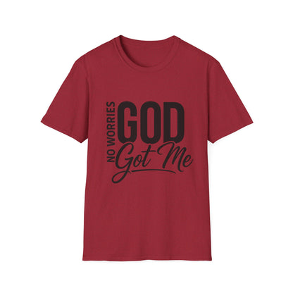 “No Worries—God Got Me | Faith Tee for Everyday Inspiration”