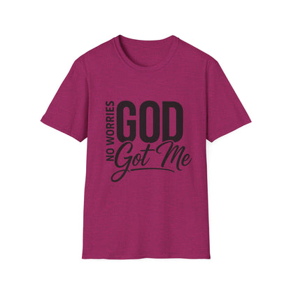 “No Worries—God Got Me | Faith Tee for Everyday Inspiration”
