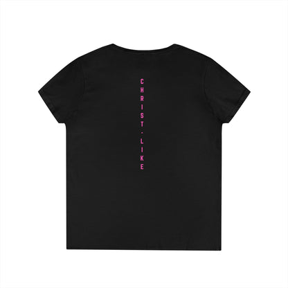 Faith-Inspired Ladies' V-Neck Tee - Personalized, Christian Apparel, Everyday Wear, Gift for Her, Casual Faith Outfit